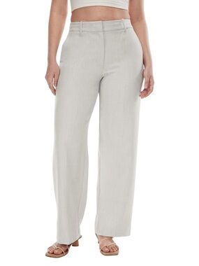 Aritzia Wilfred Author Pant Light Grey High-Waisted Wide Leg Trouser Sz 4